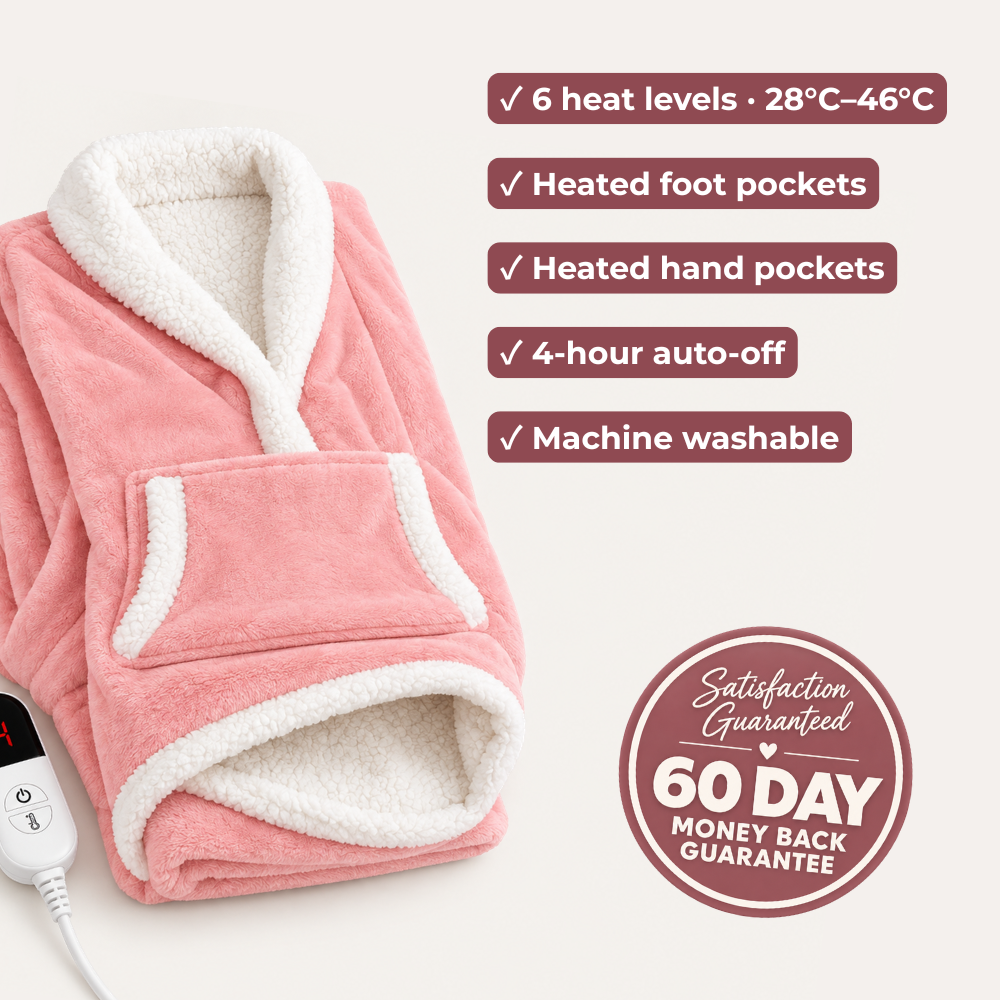 SuperComfy Wearable Heated Blanket Hoodie