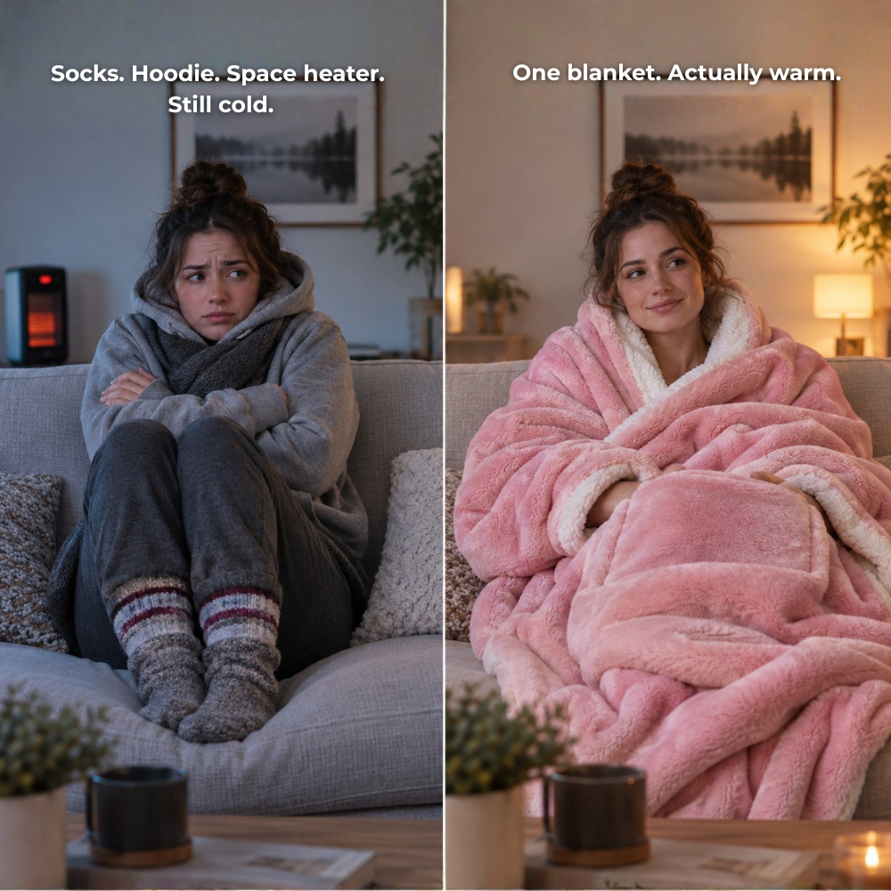 SuperComfy Wearable Heated Blanket Hoodie